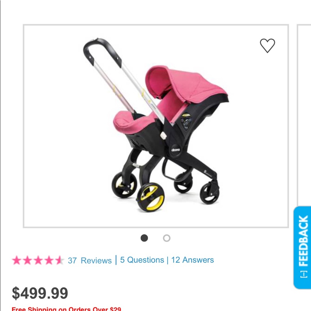 Doona car seat stroller 2 in 1 in Pink